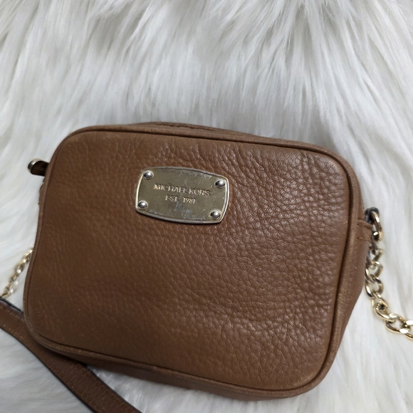 Michael Kors Tan Leather Crossbody Bag - Picture 2 of 6